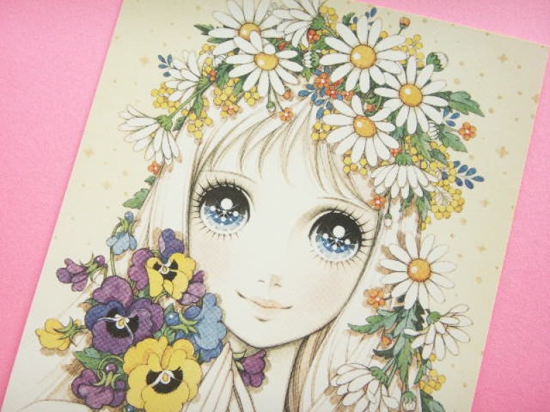 Photo1: Macoto Japanese Retro Illustration Postcard Cute Girls *21