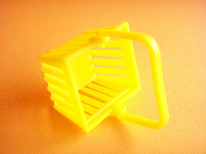 Photo3: Miniature Plastic Basket Toy Yellow