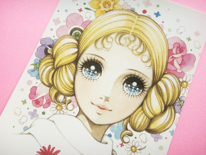 Photo1: Macoto Japanese Retro Illustration Postcard Cute Girls *28