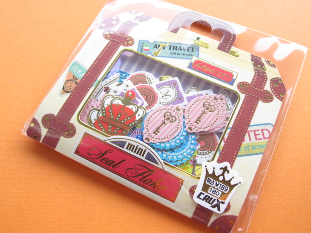 Photo1: Sticker Flakes Sack AIR TRAVEL Crux Scrapbooking *Zakka (00303)