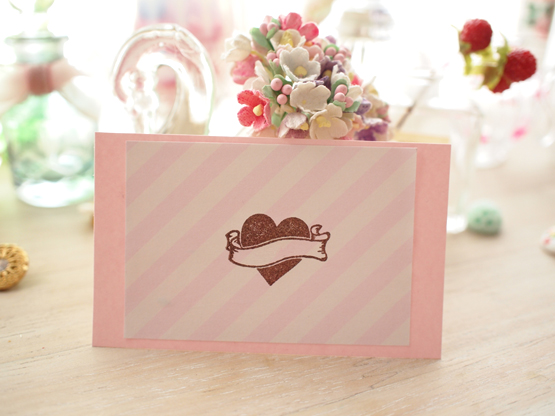 Photo: Heart Wood Mounted Rubber Stamp From Cui