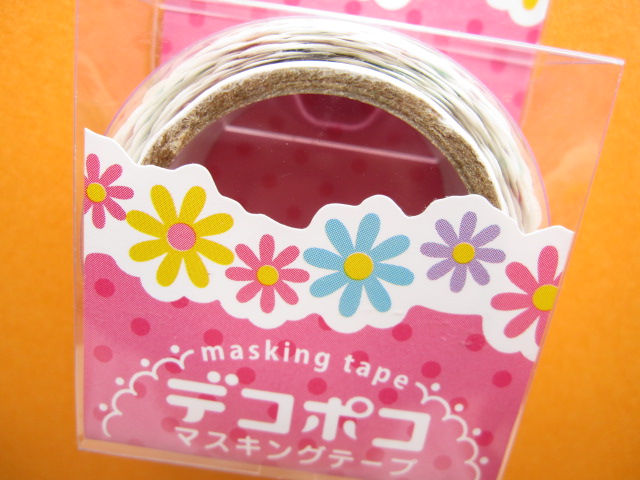 Photo: Mini Masking Tape/Deco Tape Sticker DECOPOKO *Flower (MDT02-14)