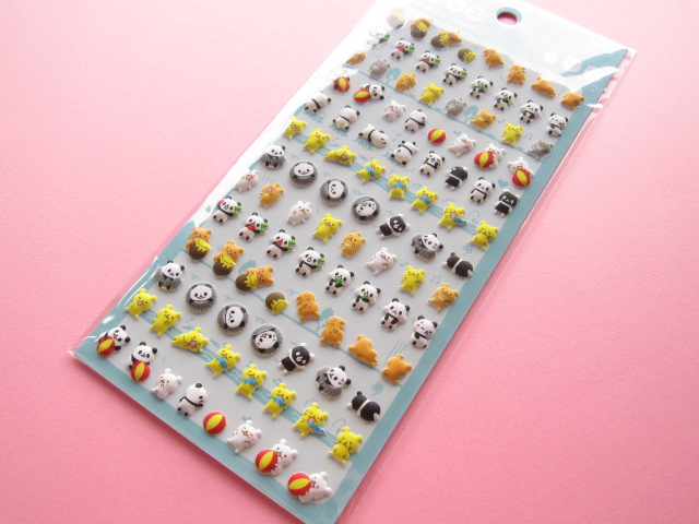 Kawaii Cute Puffy Stickers Sheet Crux *chima chima friends (05007)