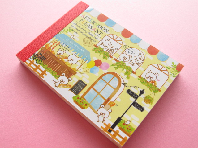 Photo1: Kawaii Cute Mini Memo Pad Crux *AFTERNOON PLEASANT (28561)