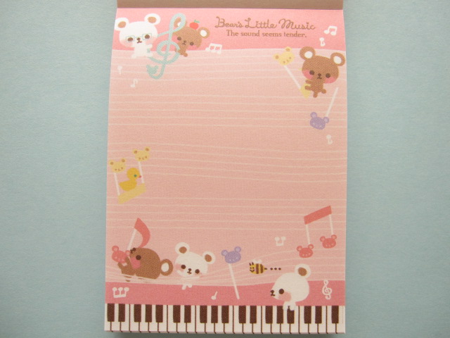 Photo: Kawaii Cute Mini Memo Pad Q-LiA *Bear's Little Music (84699) 