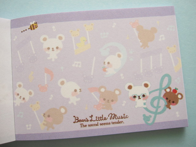 Photo: Kawaii Cute Mini Memo Pad Q-LiA *Bear's Little Music (84699) 