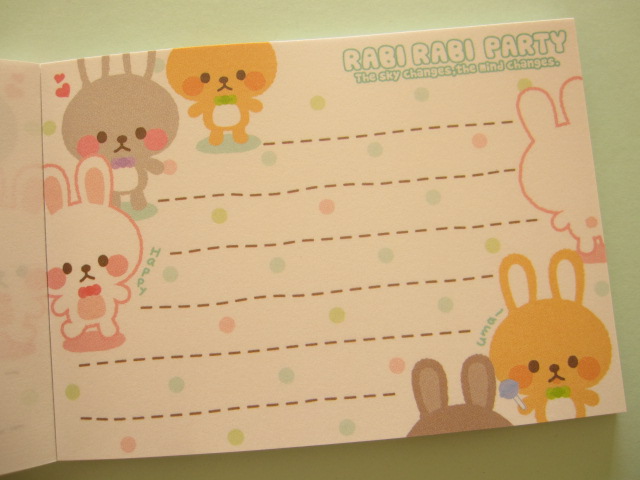 Photo: Kawaii Cute Mini Memo Pad Q-LiA *RABI RABI PARTY (90519) 