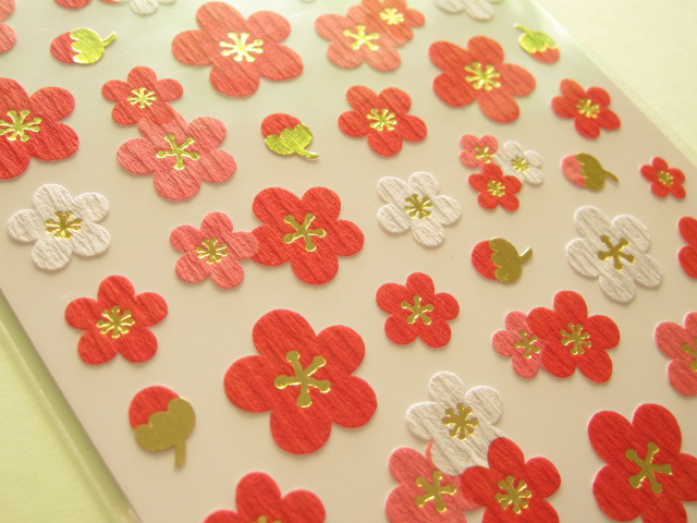 Photo: Beautiful Ume Blossom Flowers Sticker Sheet Mind Wave (76483)