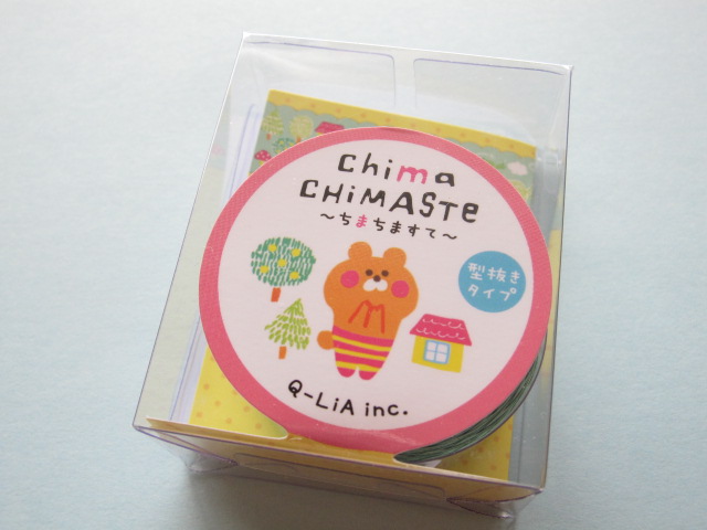 Photo1: Kawaii Cute Chima Chimaste Deco Tape Sticker Q-LiA *Chima Chima Forest (91279)
