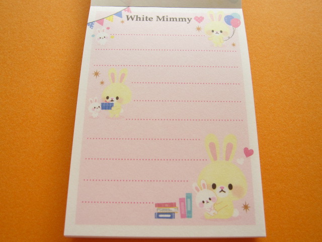 Photo: Kawaii Cute Mini Memo Pad Kamio Japan *White Mimmy (30635)