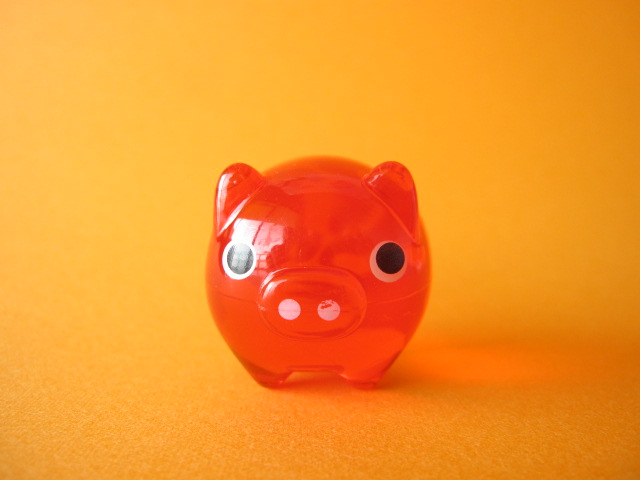 Photo1: Cute Butachu Mini Piggy Acrylic Mascot Toy *Red