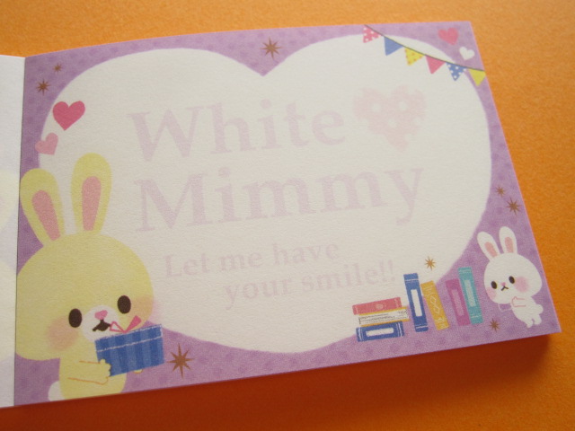 Photo: Kawaii Cute Mini Memo Pad Kamio Japan *White Mimmy (30635)