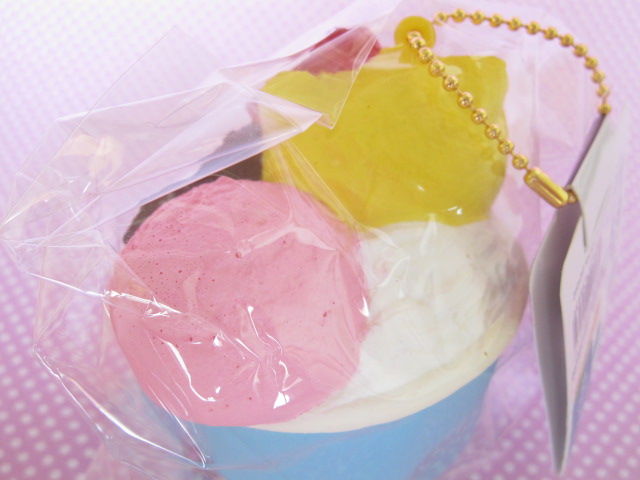 Photo: Kawaii Cute Hello Kitty Lovely Sweets Squishy Keychain Charm Sanrio *Ice Cream Cup Lemon