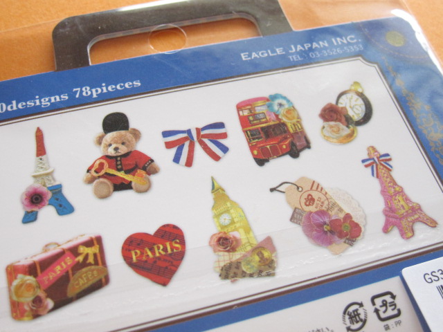 Photo: Petit Voyage Sticker Flakes Sack Eagle Japan *Travel (GS369)