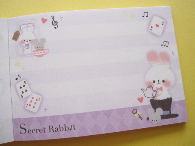 Photo: Kawaii Cute Mini Memo Pad Kamio Japan *Secret Rabbit (72023)