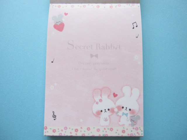 Photo: Kawaii Cute Mini Memo Pad Kamio Japan *Secret Rabbit (72024)