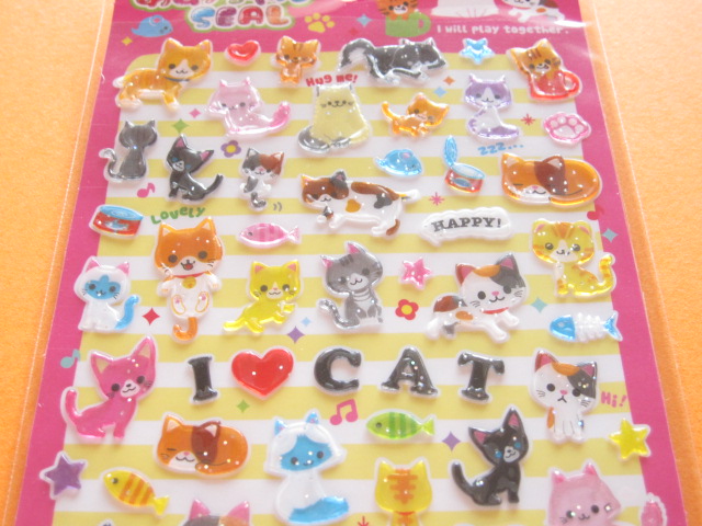 Photo: Kawaii Cute Candy Sticker Sheet Q-LiA *アイラブにゃんこ (01079)