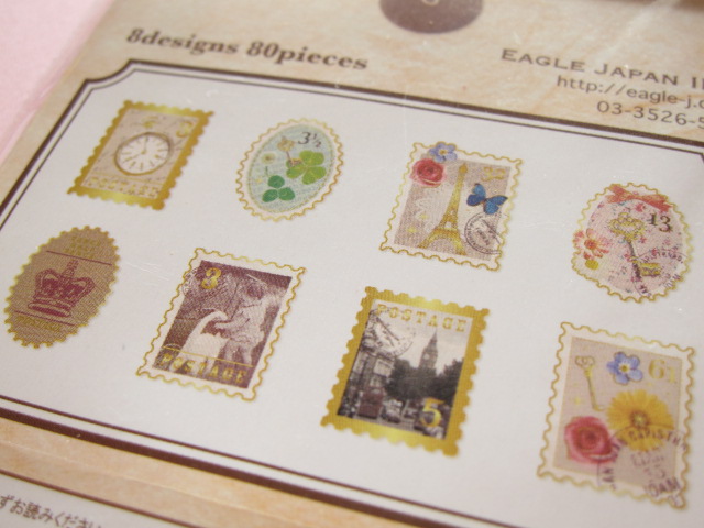 Photo: Chouchou Parole  Sticker Flakes Sack Eagle Japan *Stamp (CP395)