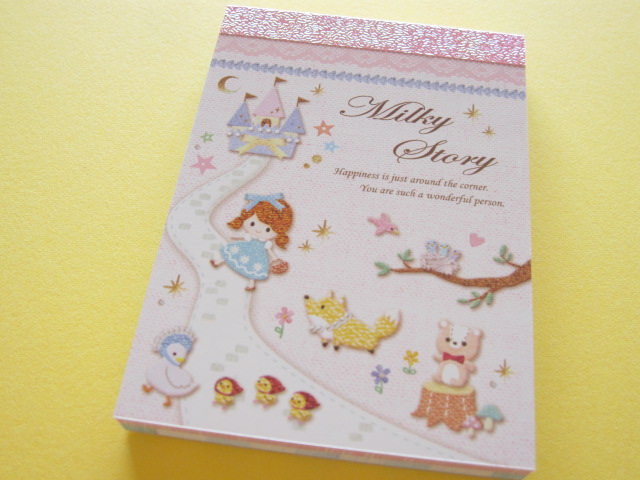 Photo1: Kawaii Cute Mini Memo Pad Crux *Milky Story (08262)