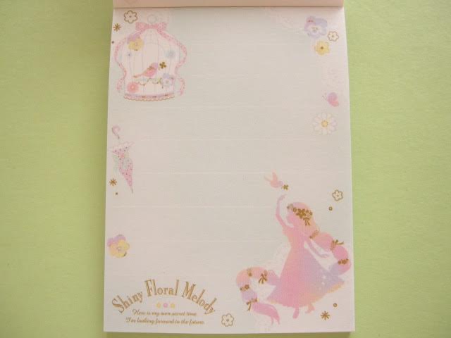 Photo: Kawaii Cute Mini Memo Pad Q-LiA *Shiny Floral Melidy (04513) 