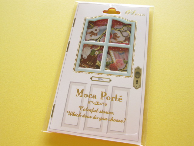 Photo1: Antique Sticker Flakes Sack Moca Porte Q-LiA *Parisienne (91214)
