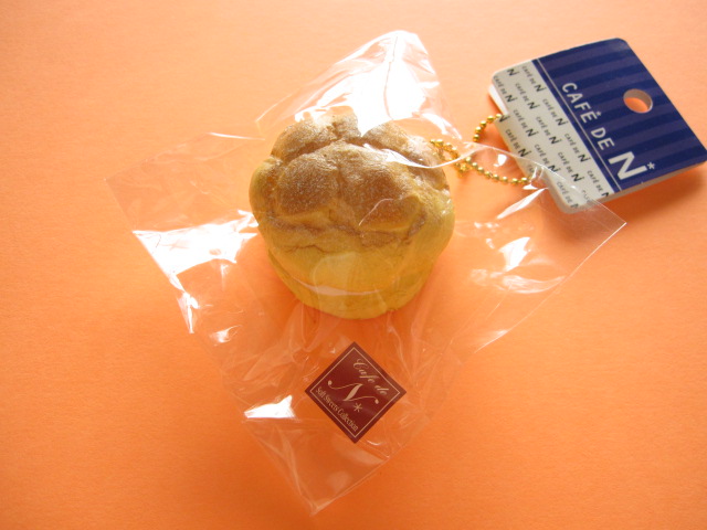 Photo1: Cafe de N Squishy Keychain Charm Nic *Cream Puff Double Cream (CDN04-2)