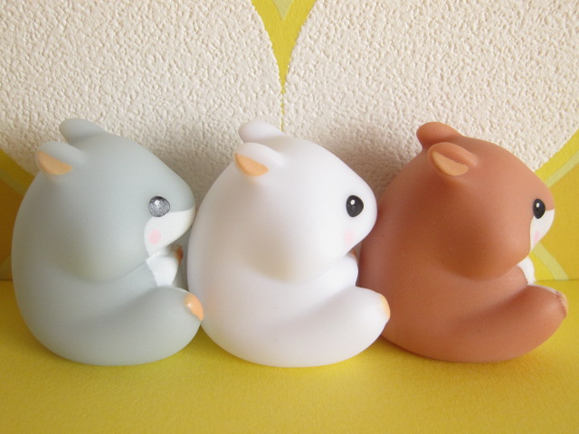 Photo: 3 pcs Kawaiil Cute Korohamu Koron Mini Figure Dolls Set *Bluish gray, White  & Brown