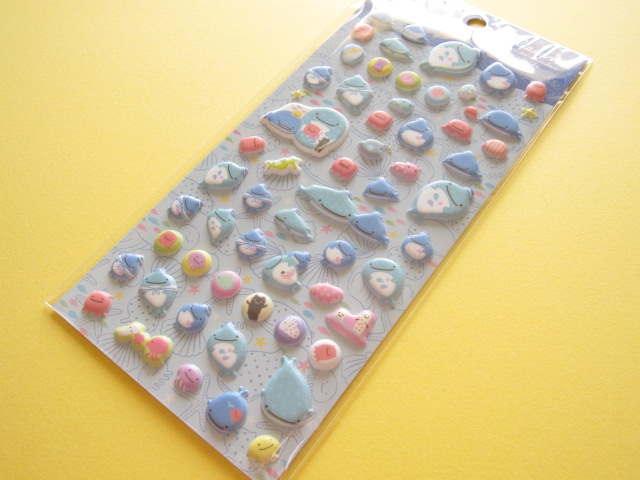 Kawaii Cute Puffy Sticker Sheet San X Jinbesan じんべえさんと深海のおともだち Se Kawaii Shop Japan