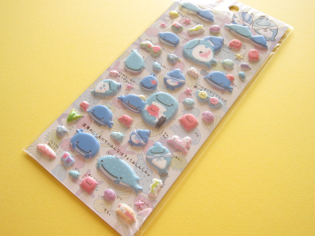 Kawaii Cute Puffy Sticker Sheet San X Jinbesan じんべえさんと深海のおともだち Se Kawaii Shop Japan