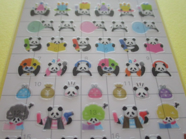 Photo:  Kawaii Cute Schedule Stickers Sheet  Mind Wave *Panda (79360)