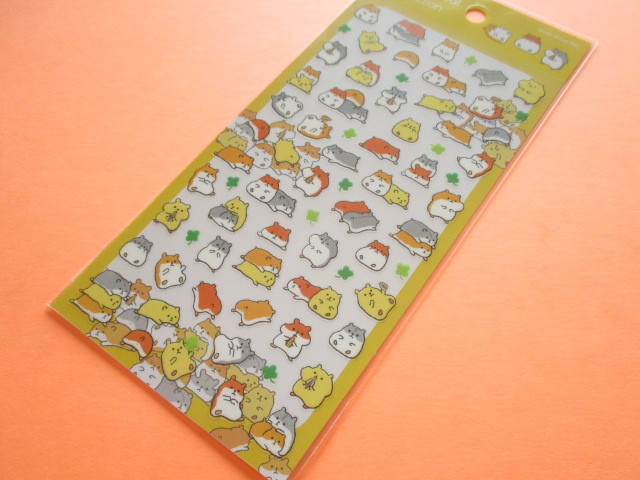 Photo1: Kawaii Cute Animal Stickers Sheet Mind Wave *Hamster (79424)