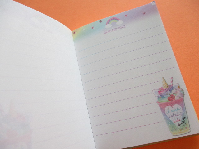 Photo: Kawaii Cute 流れるShiny Medium Memo Pad Q-LiA *Candy Unicorn (30168)