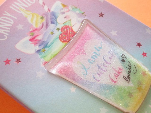 Photo: Kawaii Cute 流れるShiny Medium Memo Pad Q-LiA *Candy Unicorn (30168)