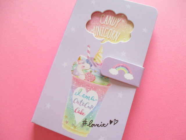 Photo1: Kawaii Cute Smapho Medium Memo Pad Q-LiA *Candy Unicorn (30215)