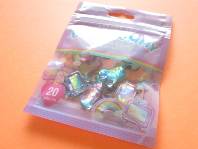 Photo1: Kawaii Cute Sweet Holic Stickers Sack Crux *Baby Gummy (05855)