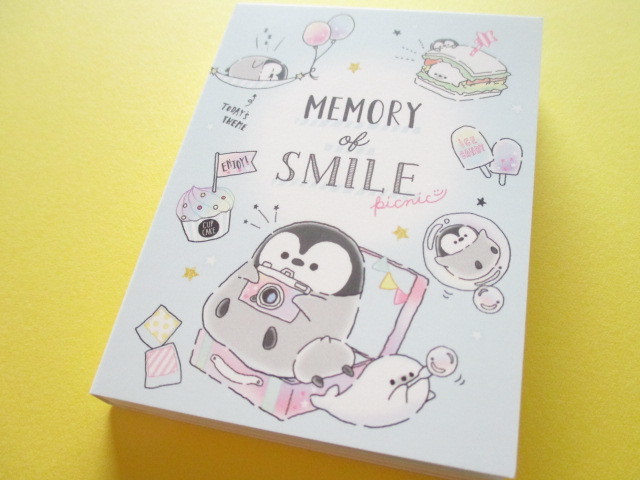 Photo1:  Kawaii Cute Mini Memo Pad Penguin Memory Q-LiA *Picnic (34470)