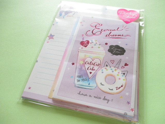 Photo1: Kawaii Cute Pinky Shine Letter Set Q-LiA *Eternal dreams (30234)