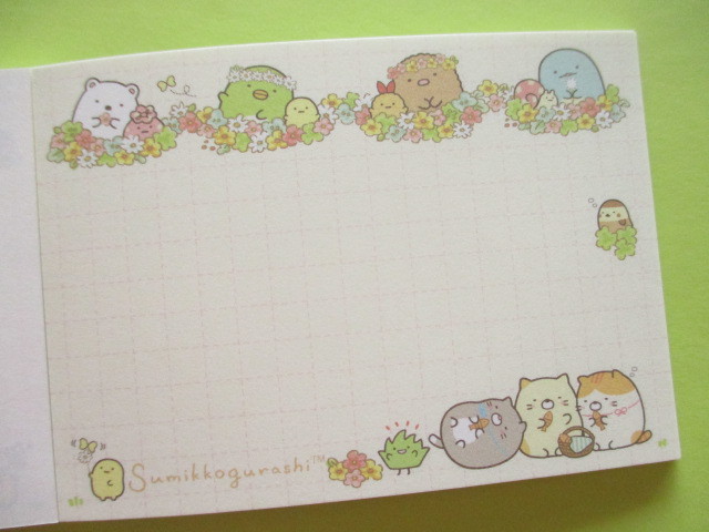 Photo: Kawaii Cute Mini Memo Pad Sumikkogurashi San-x *ねこのきょうだいにであいました (MW46001-2）