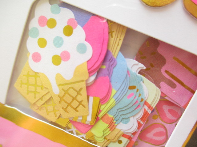 Photo: Kawaii Cute Sticker Neon Flake Market Mind Wave *Ice Cream Shop (79461)