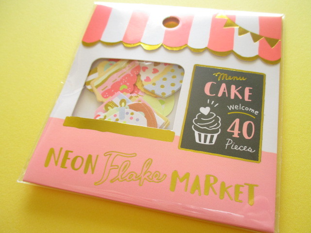 Photo1: Kawaii Cute Sticker Neon Flake Market Mind Wave *Cake Shop (79465)