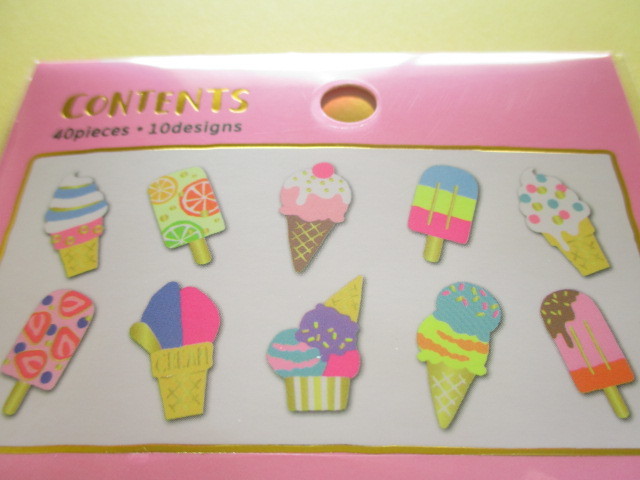 Photo: Kawaii Cute Sticker Neon Flake Market Mind Wave *Ice Cream Shop (79461)