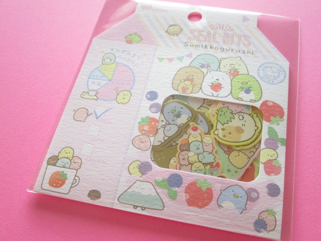 Photo1: Seal Bits Kawaii Cute Sticker Flakes Sack San-x *Sumikkogurashi (SE37906)