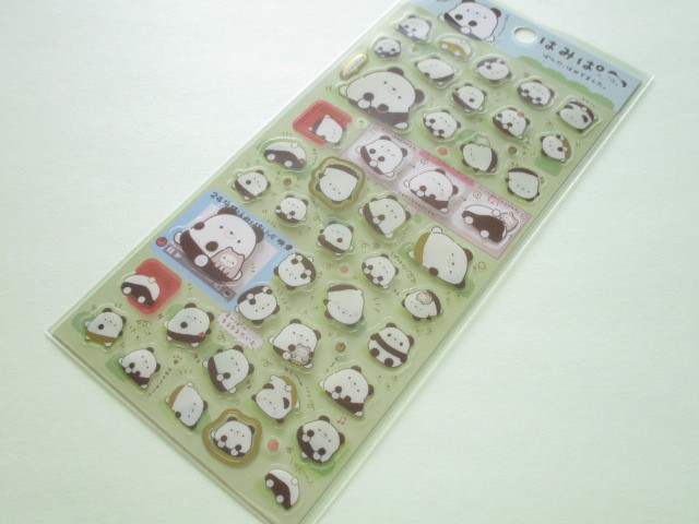 Photo1: Kawaii Cute Sticker Sheet Hamipa San-x *ぱんだ、はみでました。(SE37801)