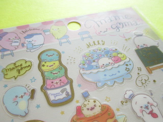 Photo: Kawaii Cute Sticker Sheet San-x Mamegoma *Mamegoma Cafe (SE38001)