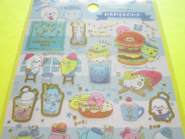 Photo: Kawaii Cute Sticker Sheet San-x Mamegoma *Mamegoma Cafe (SE38002)