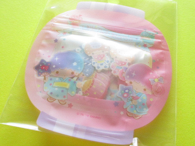 Photo1: Kawaii Cute 和風 Summer Sticker Flakes Sack Sanrio Original *Little Twin Stars (32549-0)