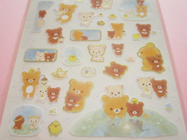 Photo: Kawaii Cute Sticker Sheet Rilakkuma San-x *Chairoikoguma and Starry Night (SE38702)