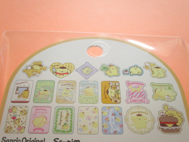 Photo: Kawaii Cute Sticker Flakes Pack in the Plastic Case Sanrio Original *POMPOMPURIN (03763-0)