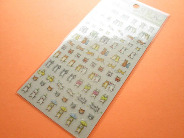 Photo1: Kawaii Cute Character Sticker Sheet San-x *Mixed Cats (SE39109)