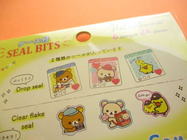 Photo: Seal Bits Kawaii Cute Sticker Flakes Sack with Case San-x *Rilakkuma (SE40001)